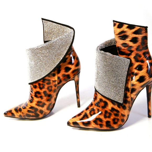 Cape Robbin Shoes - Cape Robbin Leopard Stiletto Booties